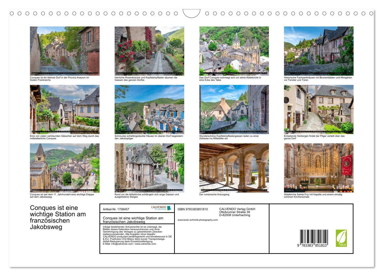 Bild: 9783383851810 | Conques ist eine wichtige Station am französischen Jakobsweg...