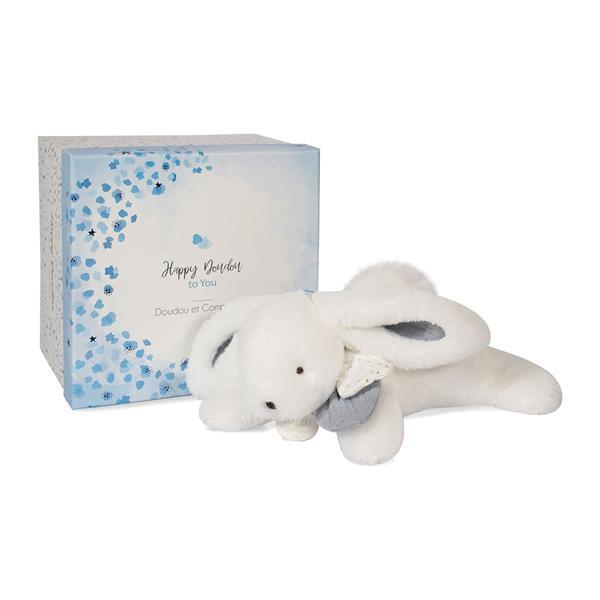 Cover: 3700335237351 | Happy Glossy Hase weiss 25cm | Happy Doudou, Boite | 8903735 | DOUDOU