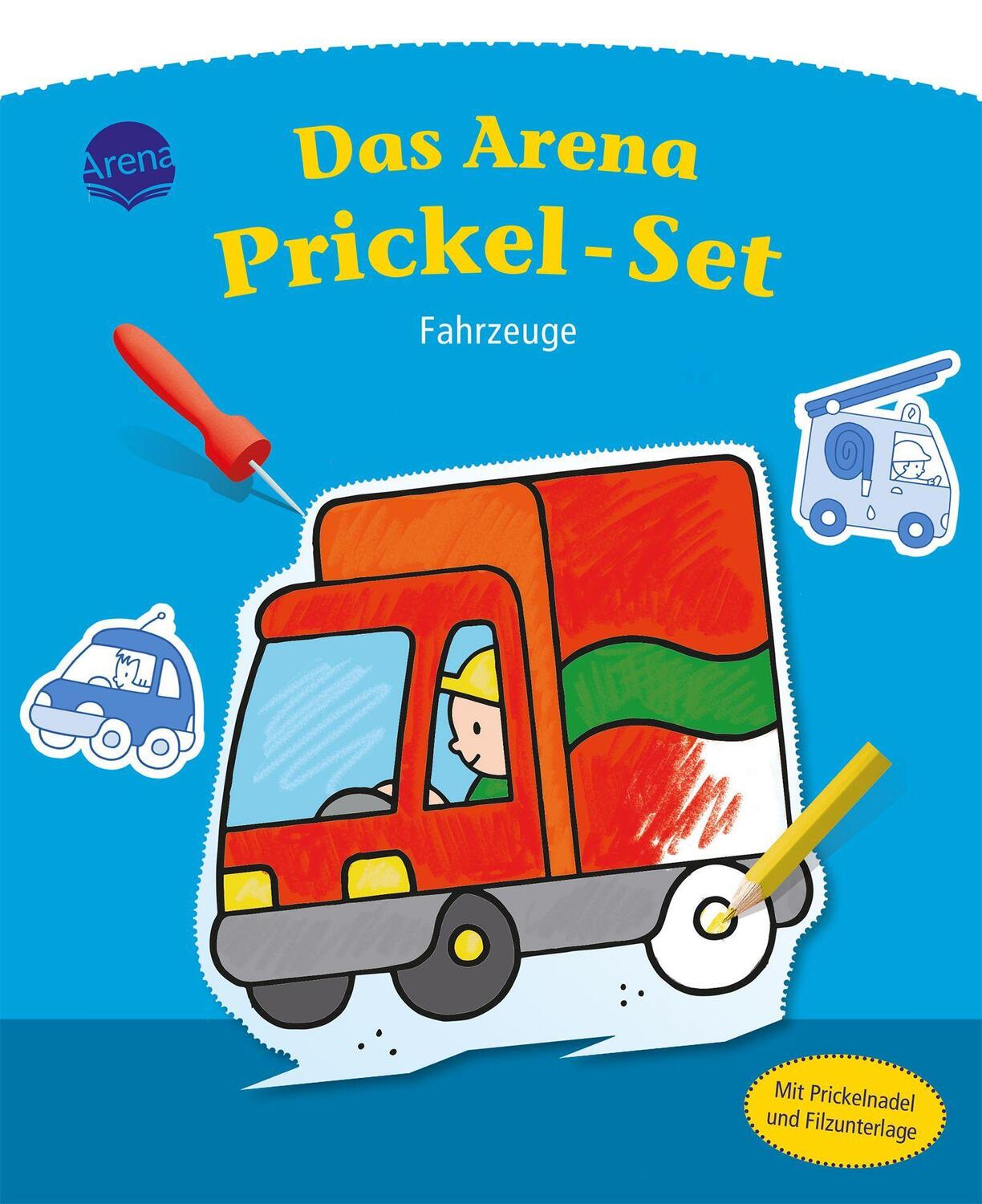 Cover: 9783401717388 | Das Arena Prickel-Set. Fahrzeuge | Anita Engelen | Taschenbuch | 18 S.