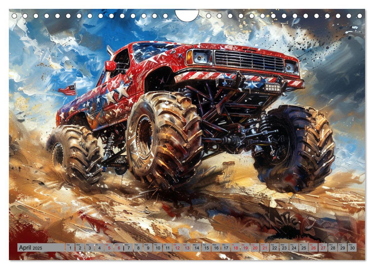 Bild: 9781325977208 | Monstertruck Madness (Wall Calendar 2025 DIN A4 landscape),...