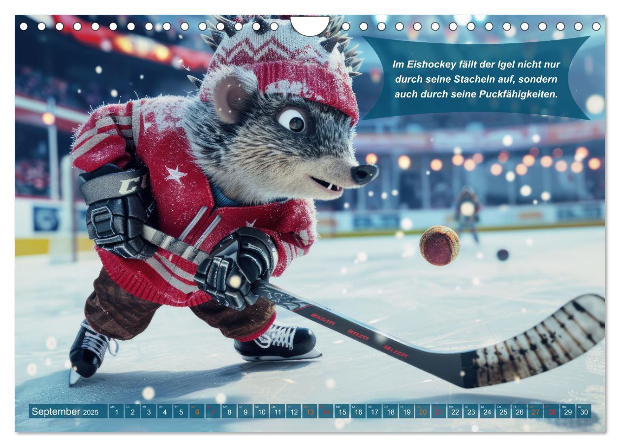 Bild: 9783457160633 | Der tierisch lustige Eishockey Kalender (Wandkalender 2025 DIN A4...