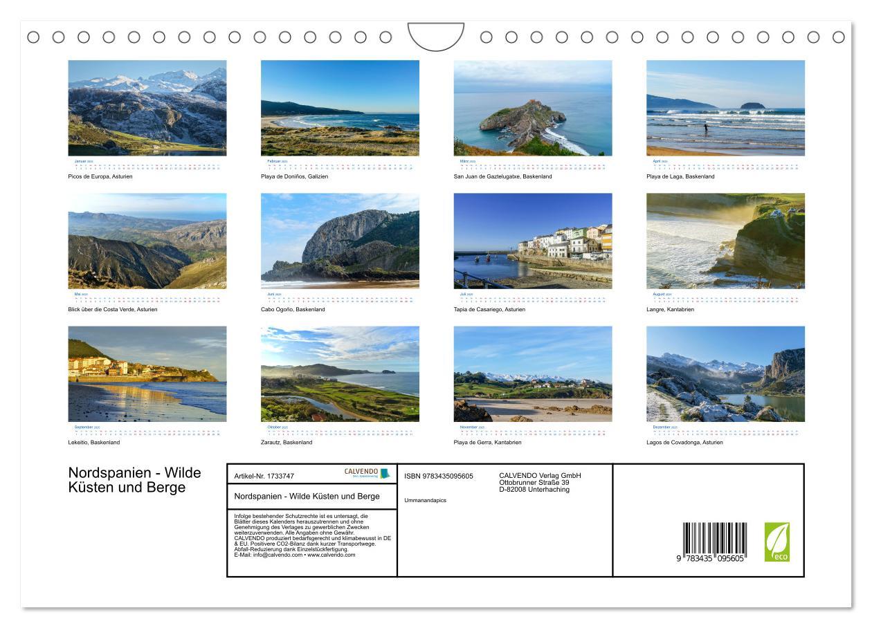 Bild: 9783435095605 | Nordspanien - Wilde Küsten und Berge (Wandkalender 2025 DIN A4...