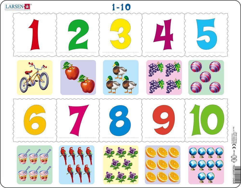 Cover: 7023852115404 | Zählen 1-10 (Kinderpuzzle) | Spiel | 2021 | Larsen | EAN 7023852115404