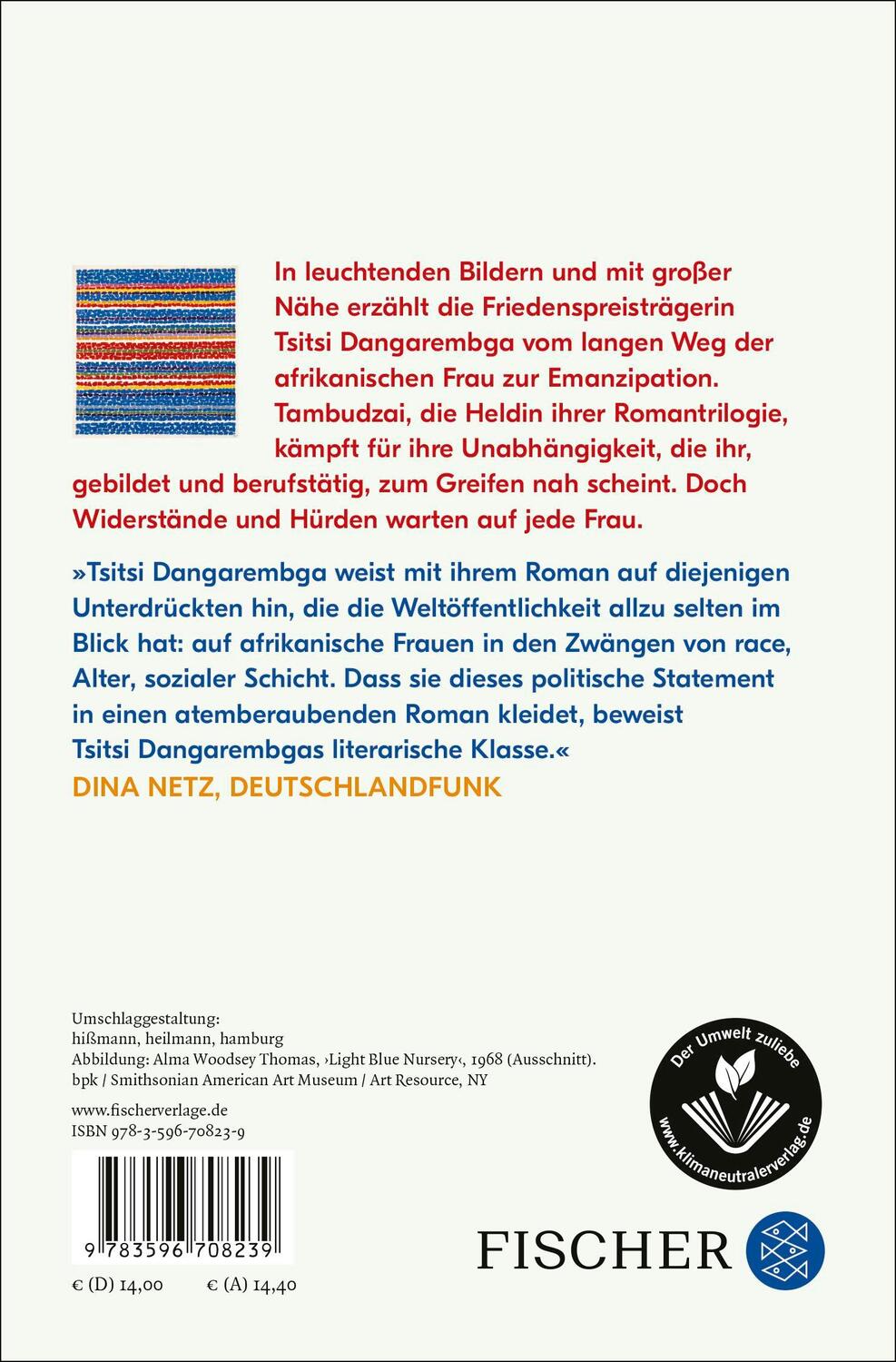 Rückseite: 9783596708239 | Überleben | Roman | Tsitsi Dangarembga | Taschenbuch | 368 S. | 2023