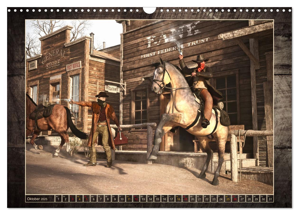 Bild: 9783383875823 | Wild West Outlaws (Wandkalender 2025 DIN A3 quer), CALVENDO...