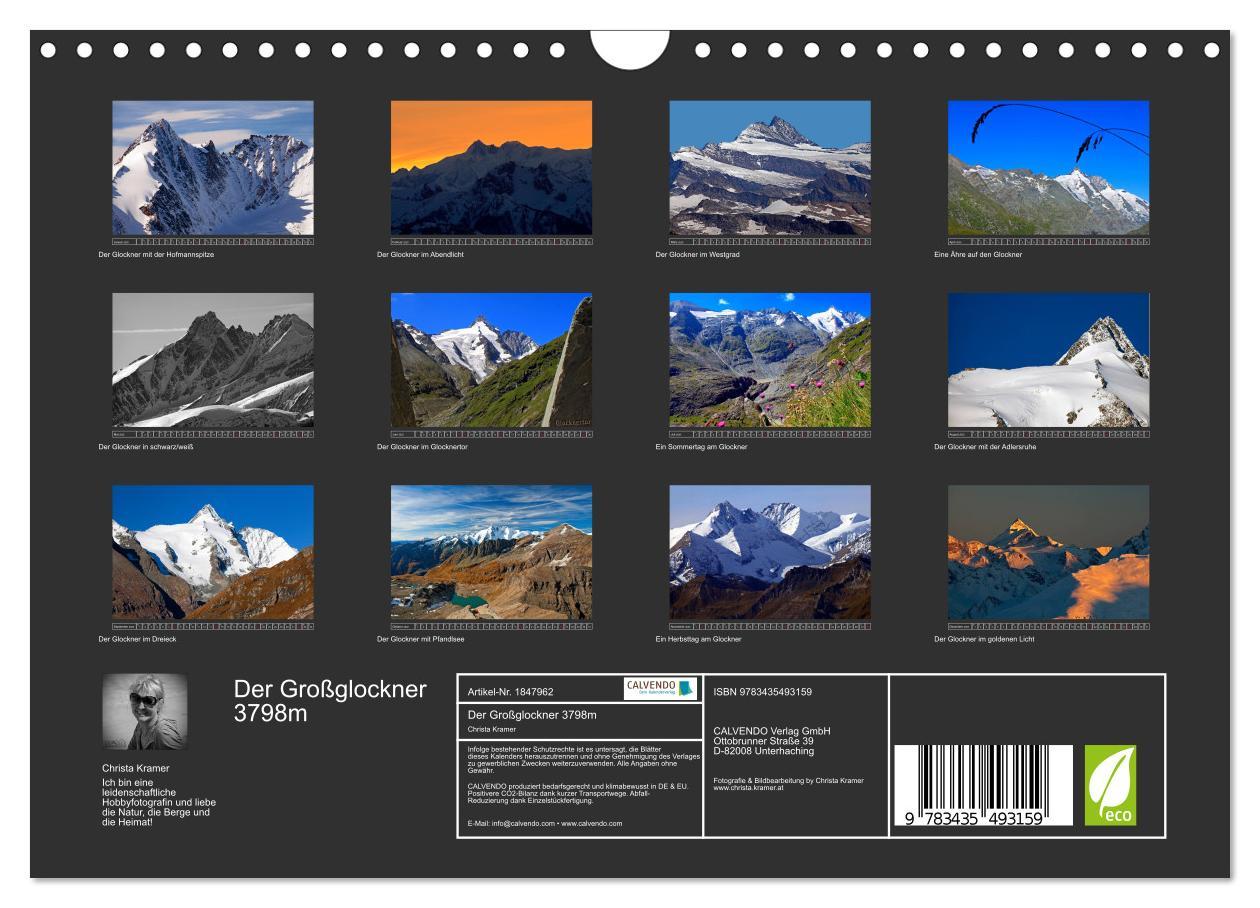 Bild: 9783435493159 | Der Großglockner 3798m (Wandkalender 2025 DIN A4 quer), CALVENDO...