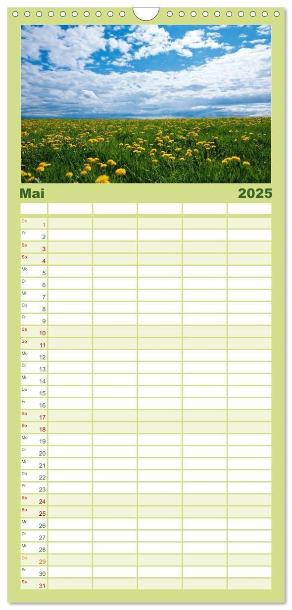 Bild: 9783457120286 | Familienplaner 2025 - Farben der Natur mit 5 Spalten (Wandkalender,...