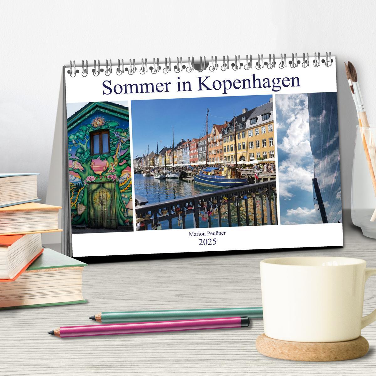 Bild: 9783435305490 | Sommer in Kopenhagen (Tischkalender 2025 DIN A5 quer), CALVENDO...