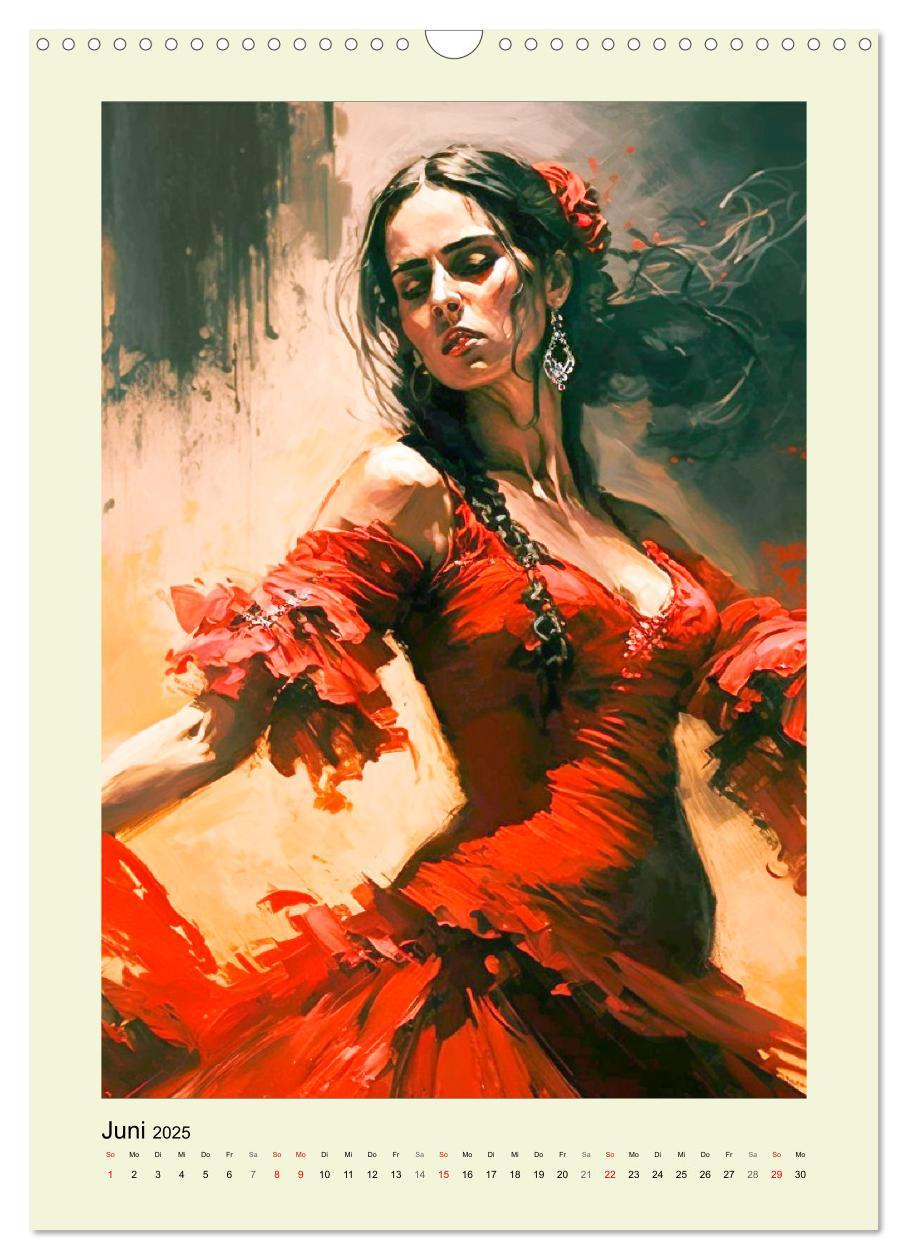 Bild: 9783435872268 | Flamenco. Anmutige Tänzerinnen. Illustrationen (Wandkalender 2025...