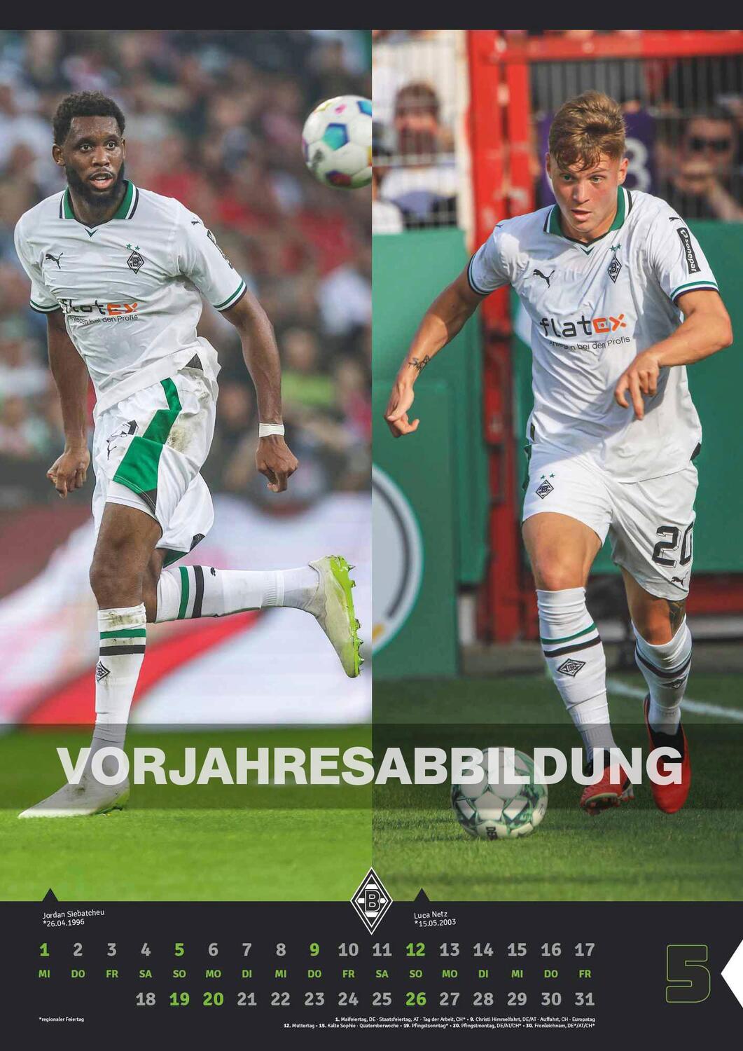 Bild: 4002725994394 | Borussia Mönchengladbach 2025 - Fußball-Kalender - Wand-Kalender -...