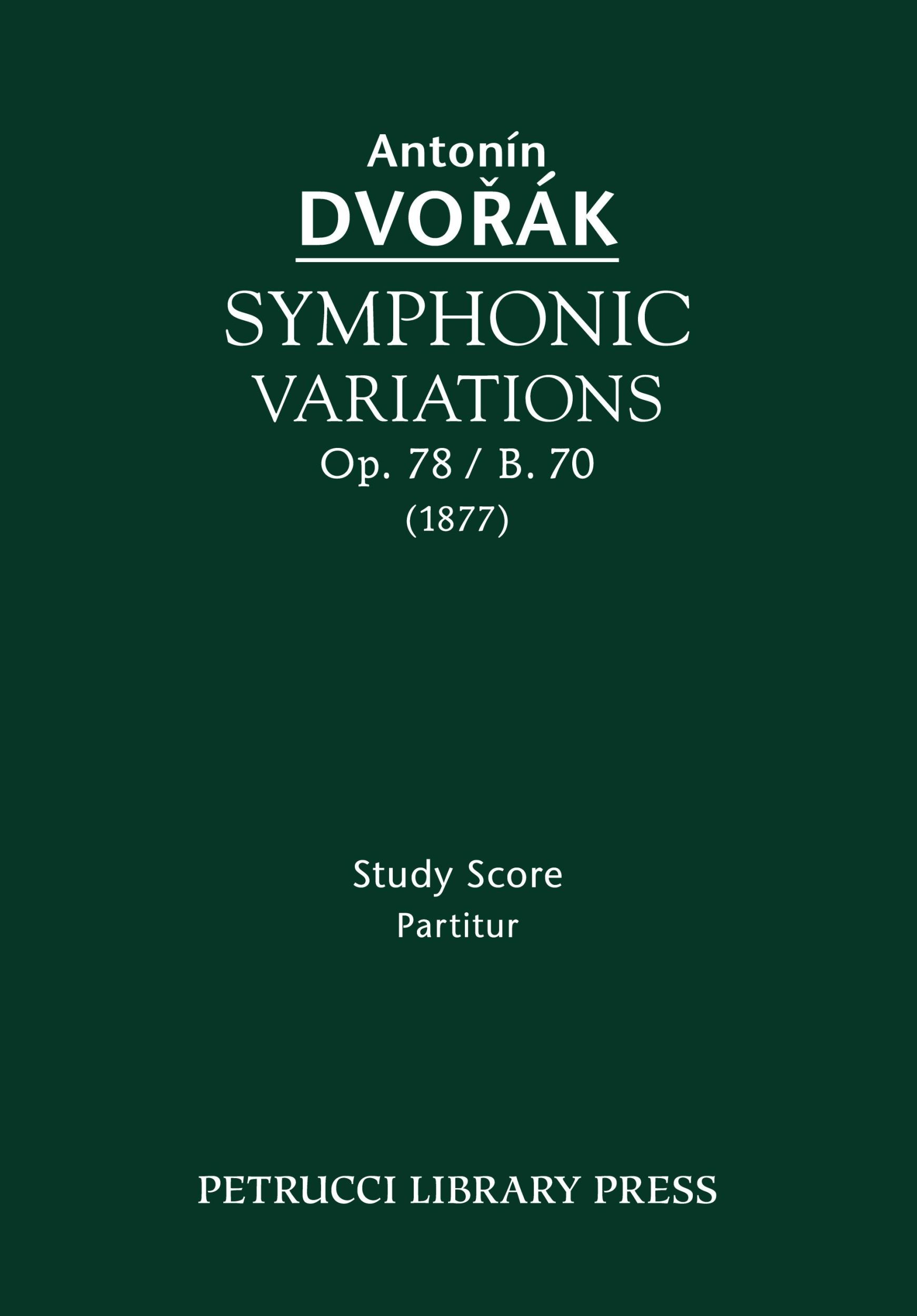 Cover: 9781608741052 | Symphonic Variations, Op.78 / B.70 | Study score | Antonin Dvorak