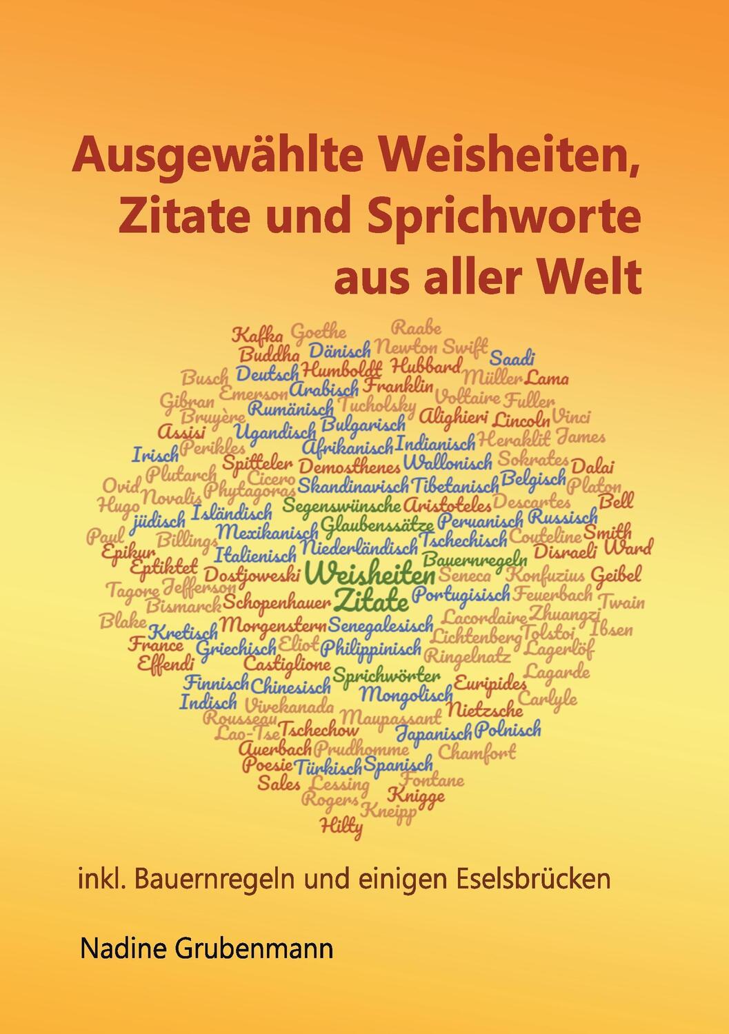 Cover: 9783741266355 | Ausgewählte Weisheiten, Zitate und Sprichworte aus aller Welt | Buch