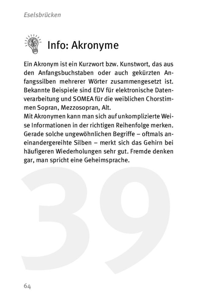 Bild: 9783769824667 | Die 50 besten Mnemo- und Merktechniken | Agnes Boos | Taschenbuch