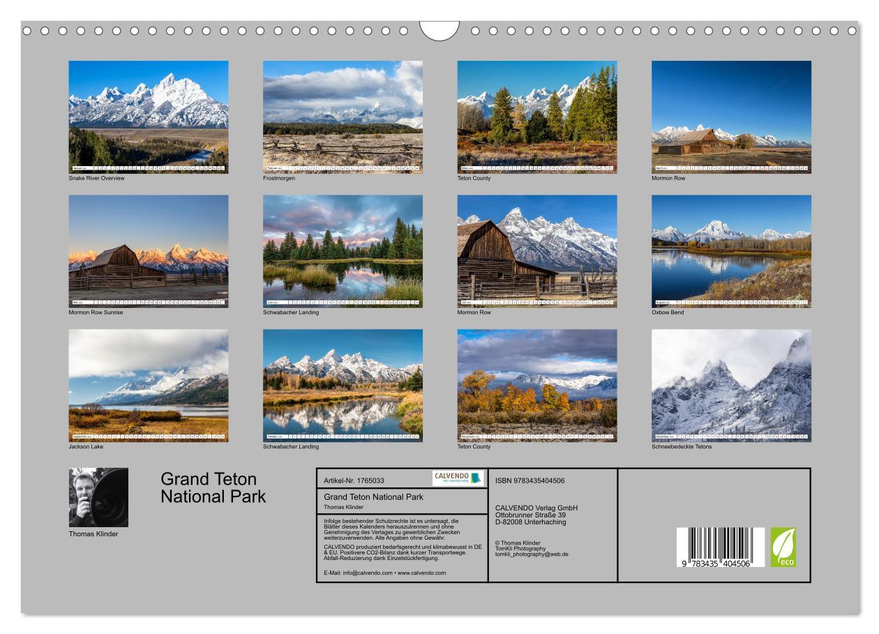 Bild: 9783435404506 | Grand Teton National Park (Wandkalender 2025 DIN A3 quer), CALVENDO...