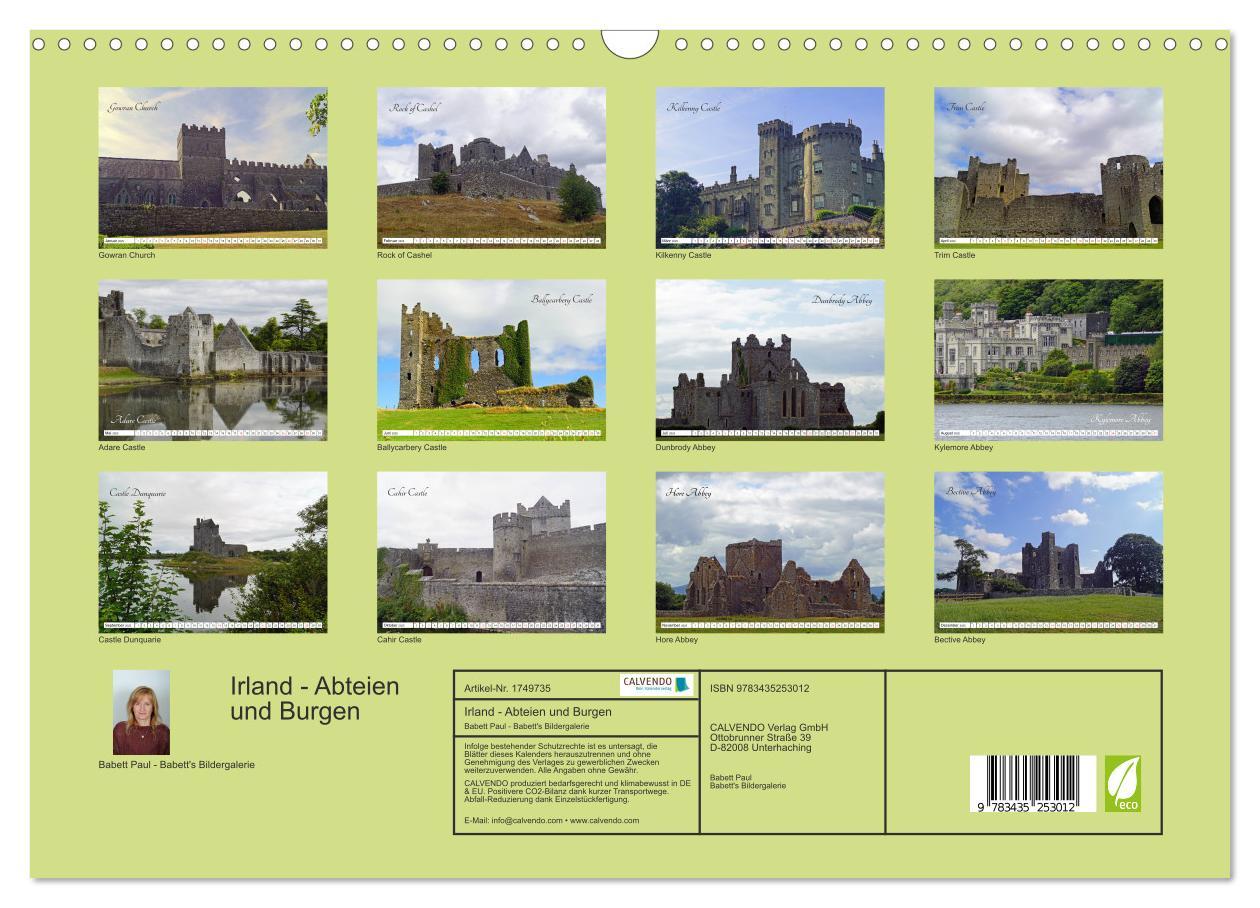 Bild: 9783435253012 | Irland - Abteien und Burgen (Wandkalender 2025 DIN A3 quer),...