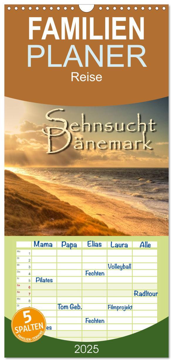 Cover: 9783457115336 | Familienplaner 2025 - Sehnsucht Dänemark - Danmark mit 5 Spalten...