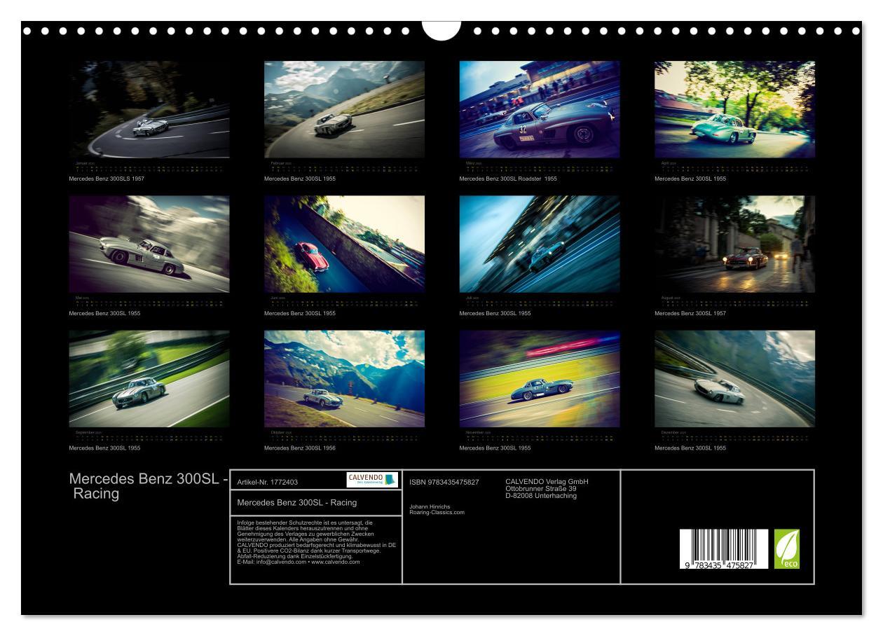 Bild: 9783435475827 | Mercedes Benz 300SL - Racing (Wandkalender 2025 DIN A3 quer),...