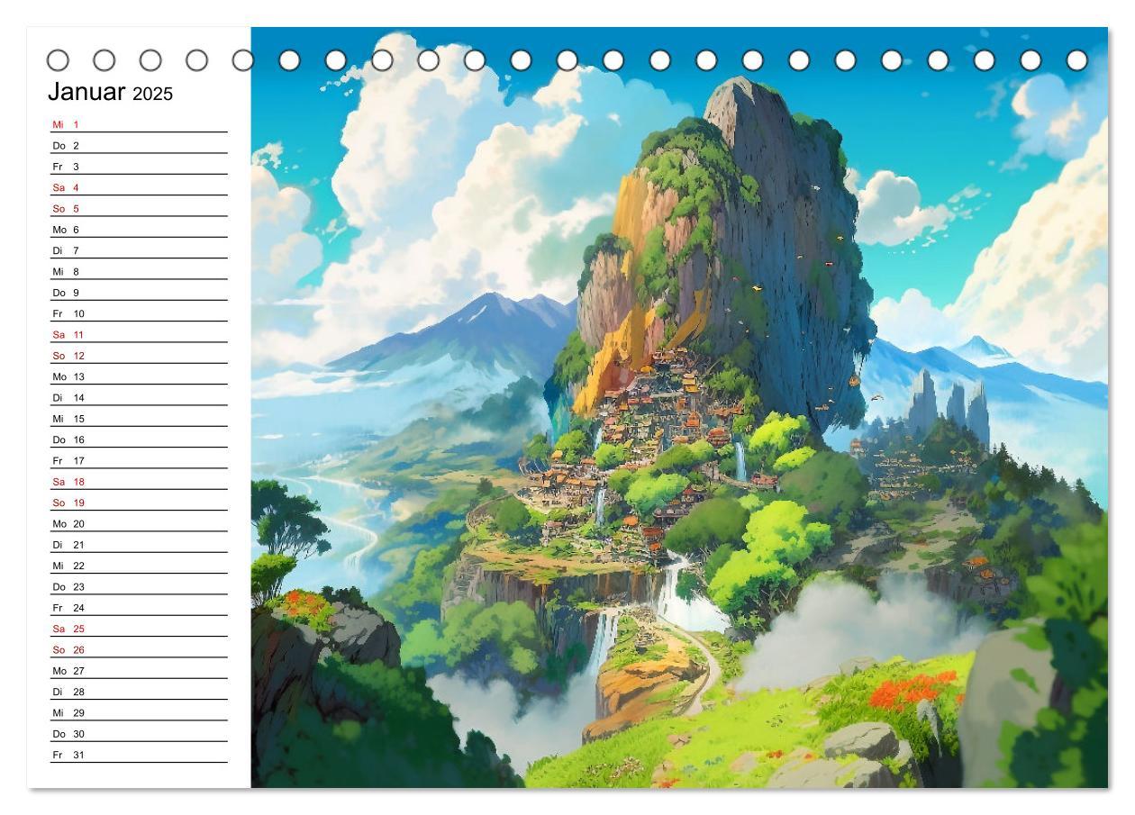 Bild: 9783383904707 | Anime Traumwelten (Tischkalender 2025 DIN A5 quer), CALVENDO...