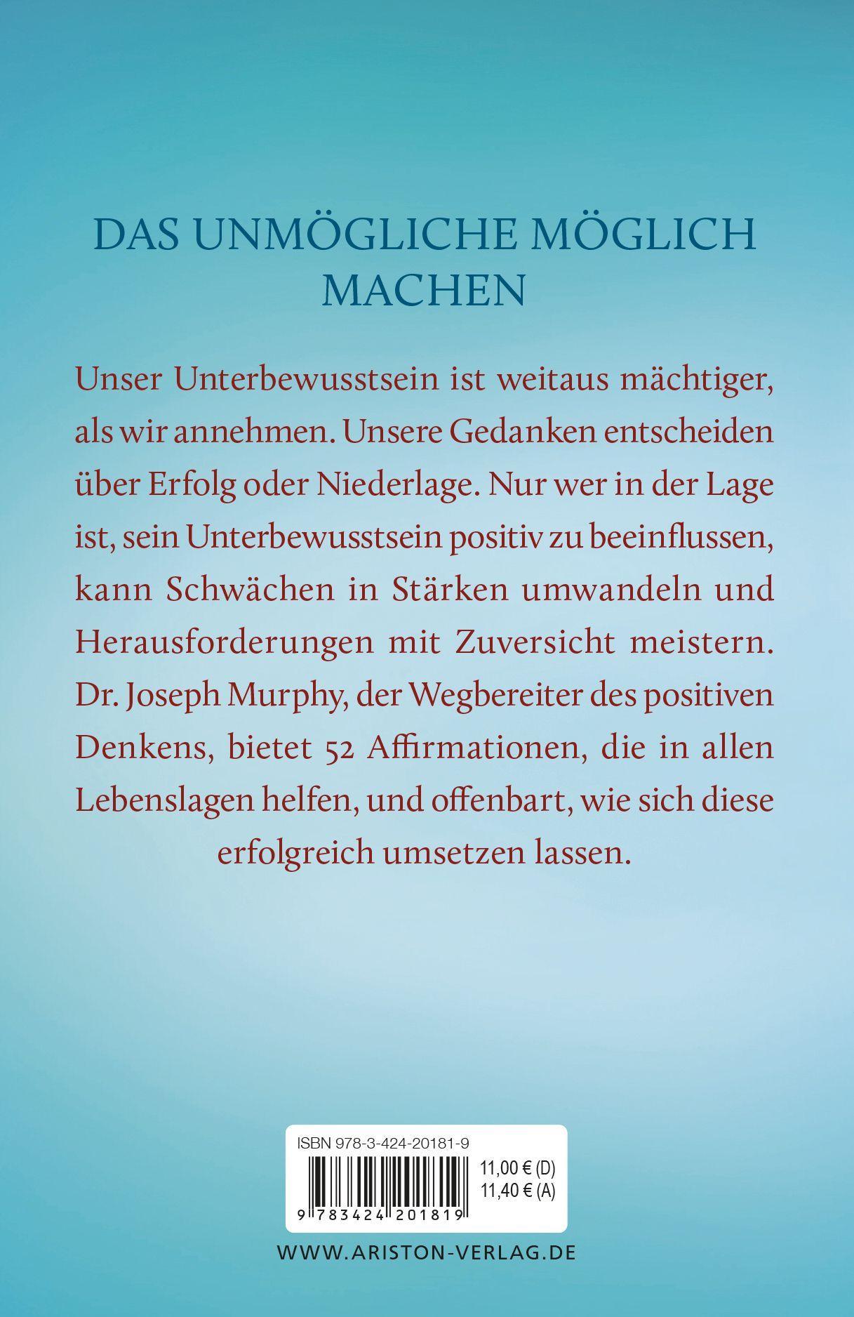 Bild: 9783424201819 | Entfesseln Sie die Macht Ihres Unterbewusstseins | Joseph Murphy