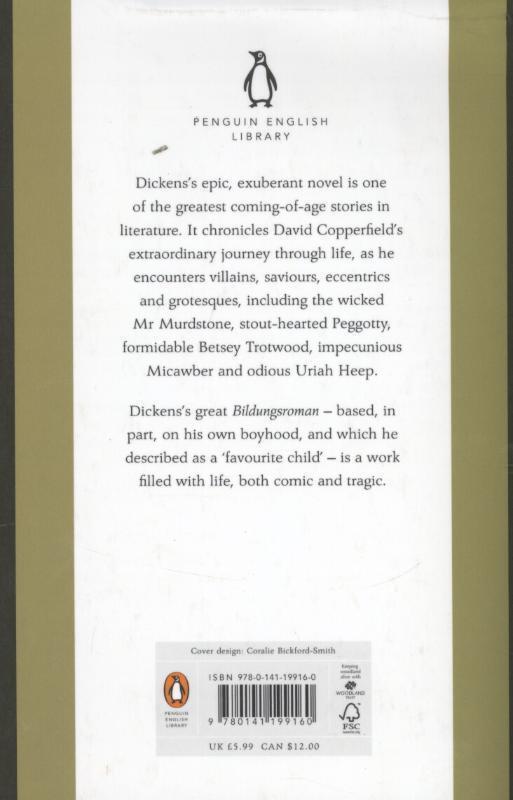 Rückseite: 9780141199160 | David Copperfield | Charles Dickens | Taschenbuch | B-format paperback