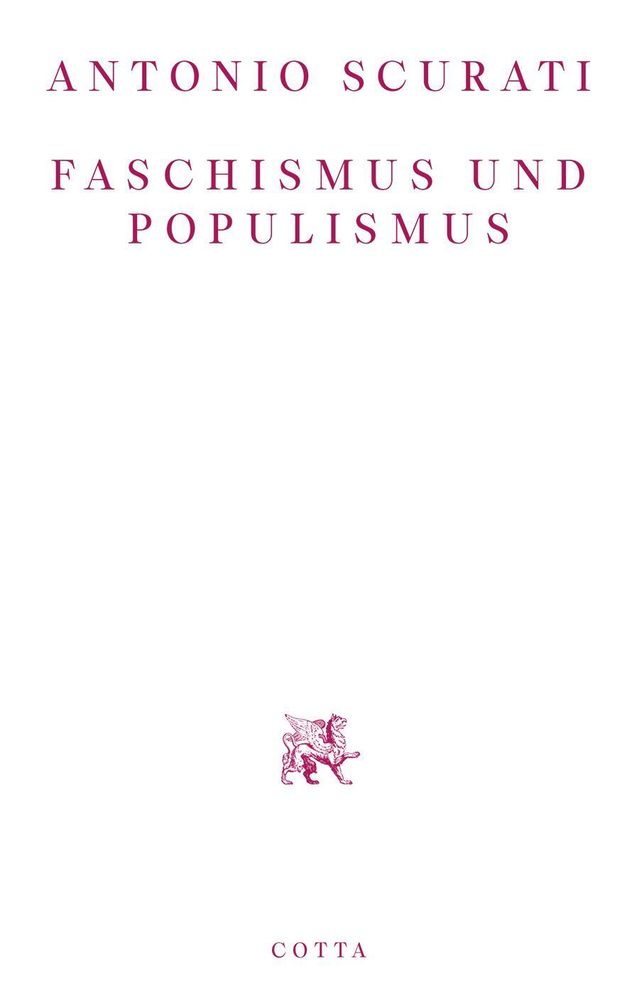 Cover: 9783768198615 | Faschismus und Populismus | Antonio Scurati | Taschenbuch | broschiert