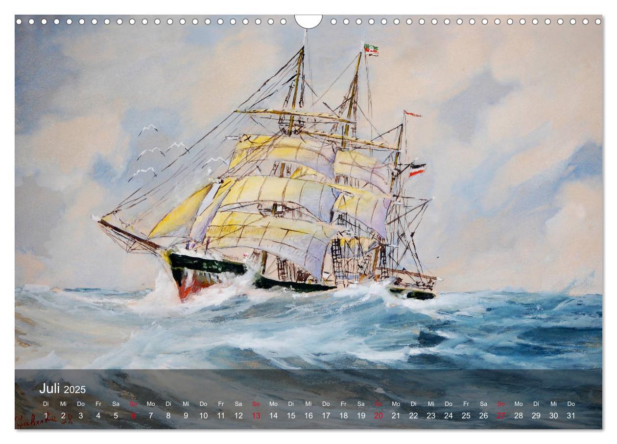 Bild: 9783435404858 | Segel am Horizont - Marinemaler Alfred Jahnke (Wandkalender 2025...