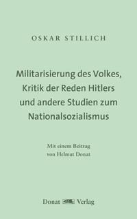 Cover: 9783949116148 | Militarisierung des Volkes, Kritik der Reden Hitlers und andere...