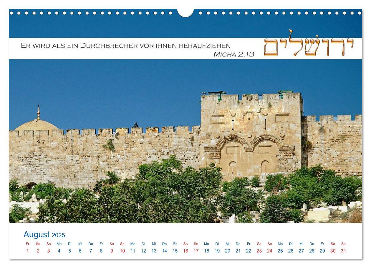 Bild: 9783435677863 | Jerusalem. Kalender mit Bibelworten (Wandkalender 2025 DIN A3...