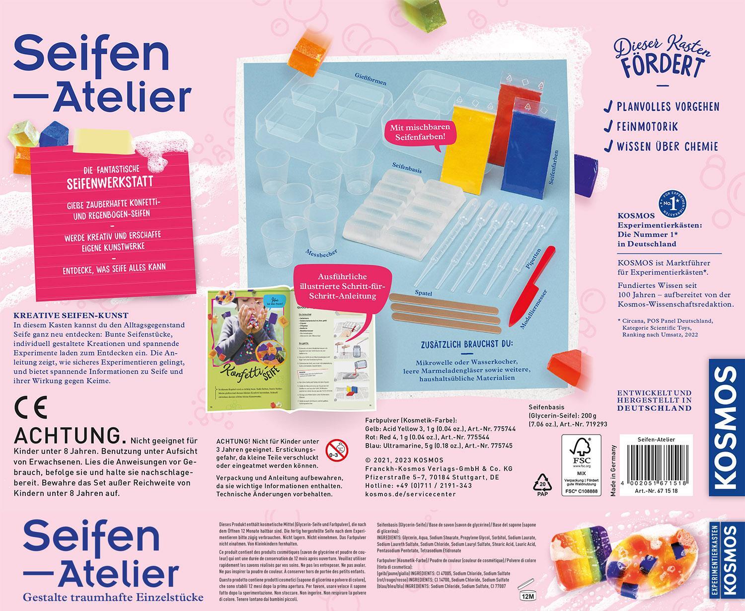 Rückseite: 4002051671518 | Seifen-Atelier | Experimentierkasten | Spiel | Brettspiel | 671518