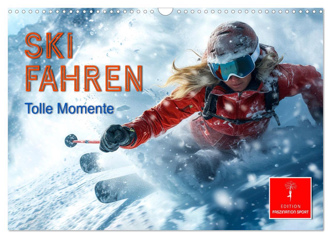 Cover: 9783383771934 | Skifahren - tolle Momente (Wandkalender 2025 DIN A3 quer), CALVENDO...