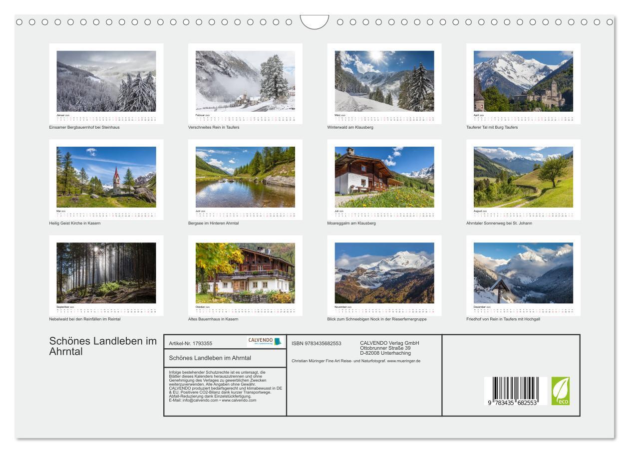 Bild: 9783435682553 | Schönes Landleben im Ahrntal (Wandkalender 2025 DIN A3 quer),...