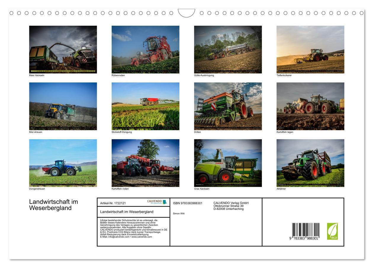 Bild: 9783383988301 | Landwirtschaft im Weserbergland (Wandkalender 2025 DIN A3 quer),...