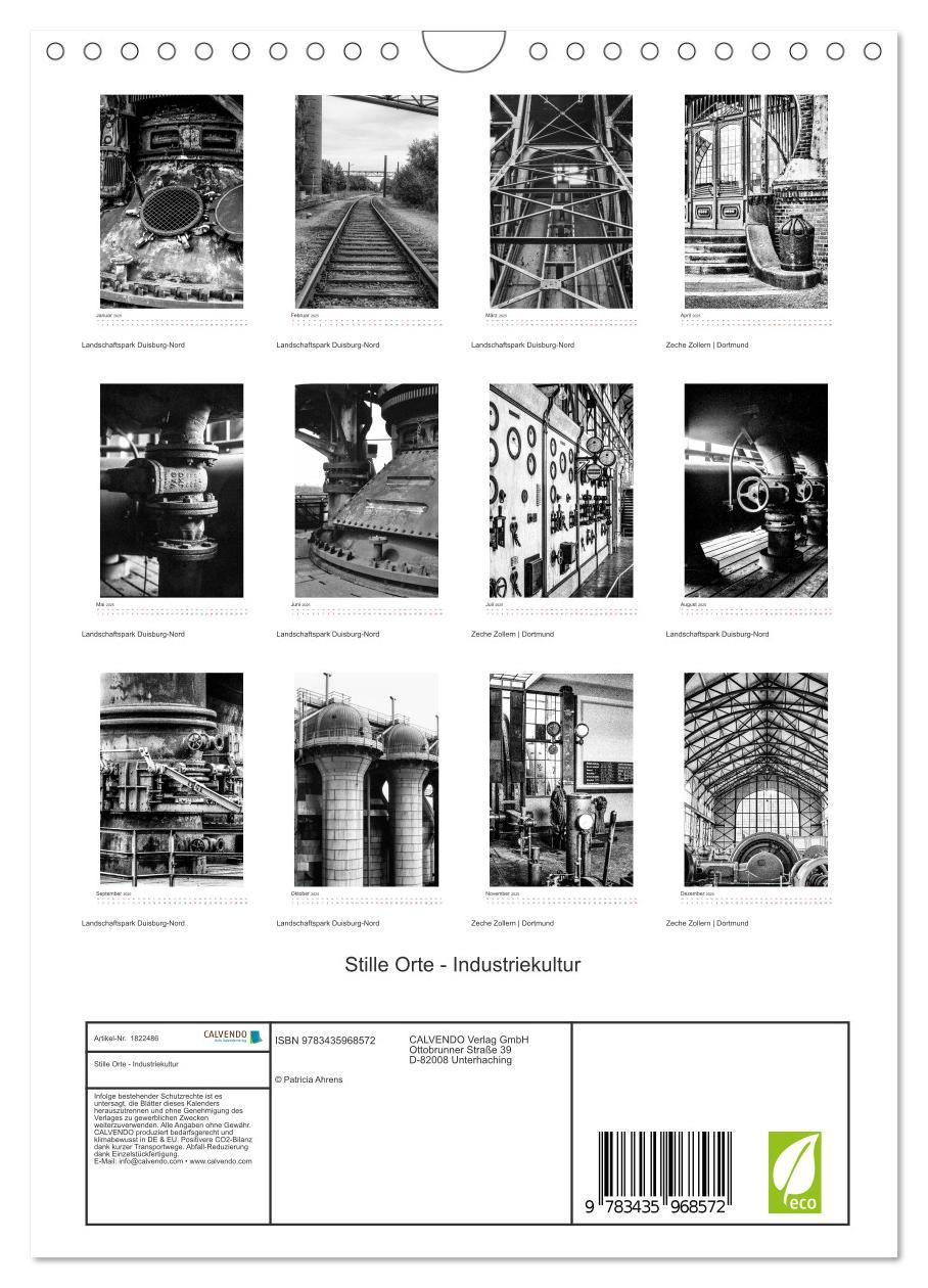 Bild: 9783435968572 | Stille Orte - Industriekultur (Wandkalender 2025 DIN A4 hoch),...