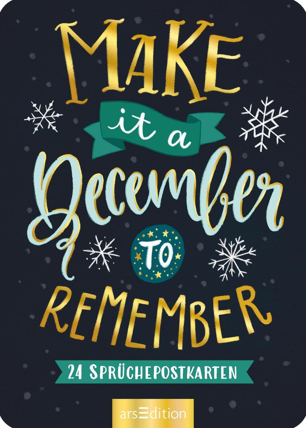 Bild: 4014489129059 | Make it a December to remember | 24 Sprüchepostkarten | Kalender