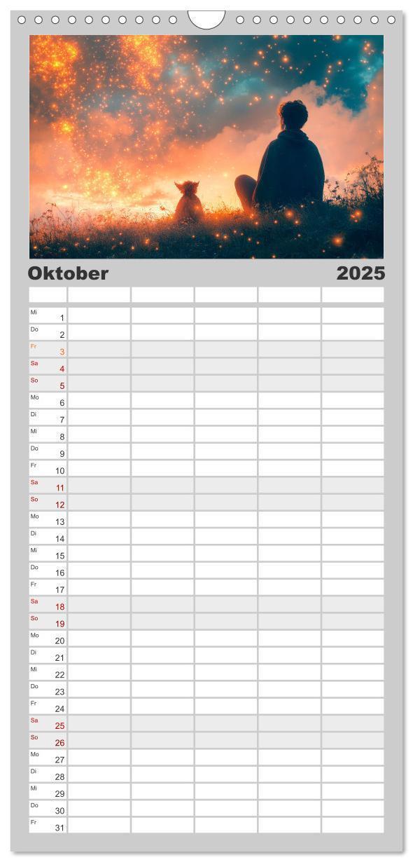 Bild: 9783457192757 | Familienplaner 2025 - FABELWESEN Märchenhafte Träume mit 5 Spalten...