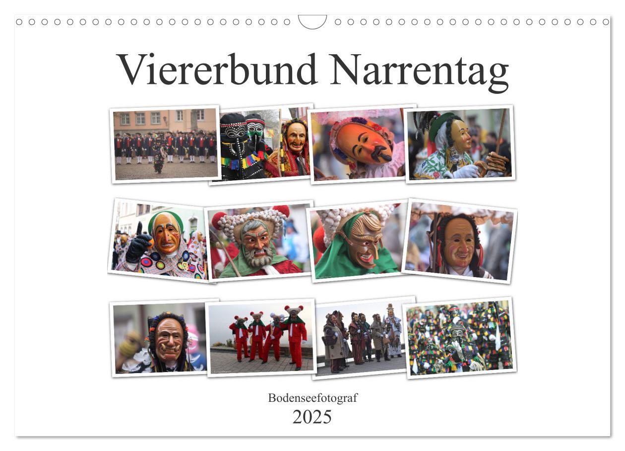 Cover: 9783435106646 | Narrentag Viererbund 2025 (Wandkalender 2025 DIN A3 quer), CALVENDO...