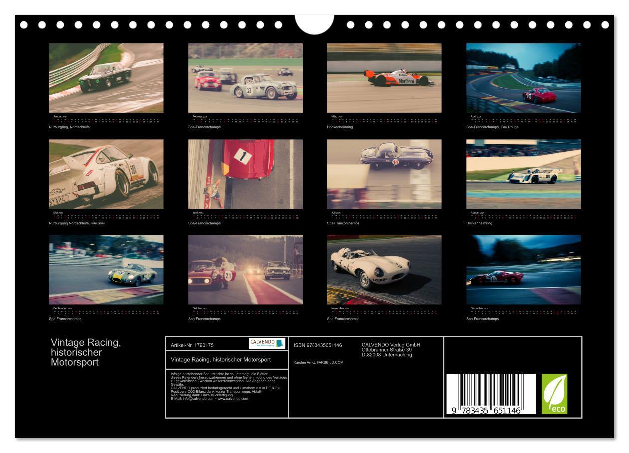 Bild: 9783435651146 | Vintage Racing, historischer Motorsport (Wandkalender 2025 DIN A4...