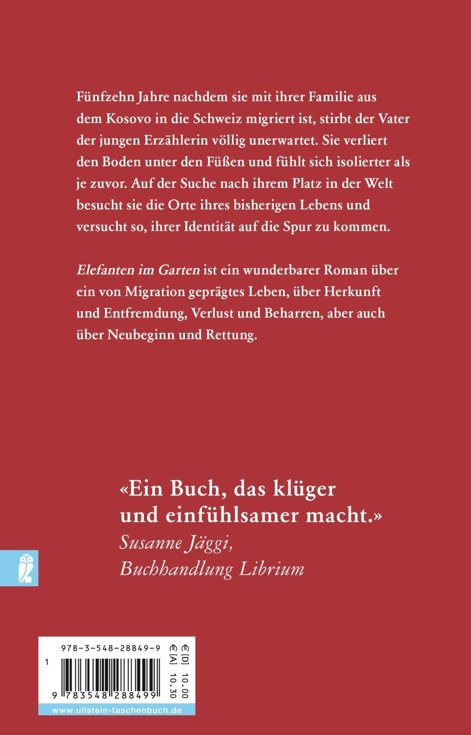 Rückseite: 9783548288499 | Elefanten im Garten | Roman | Meral Kureyshi | Taschenbuch | 144 S.