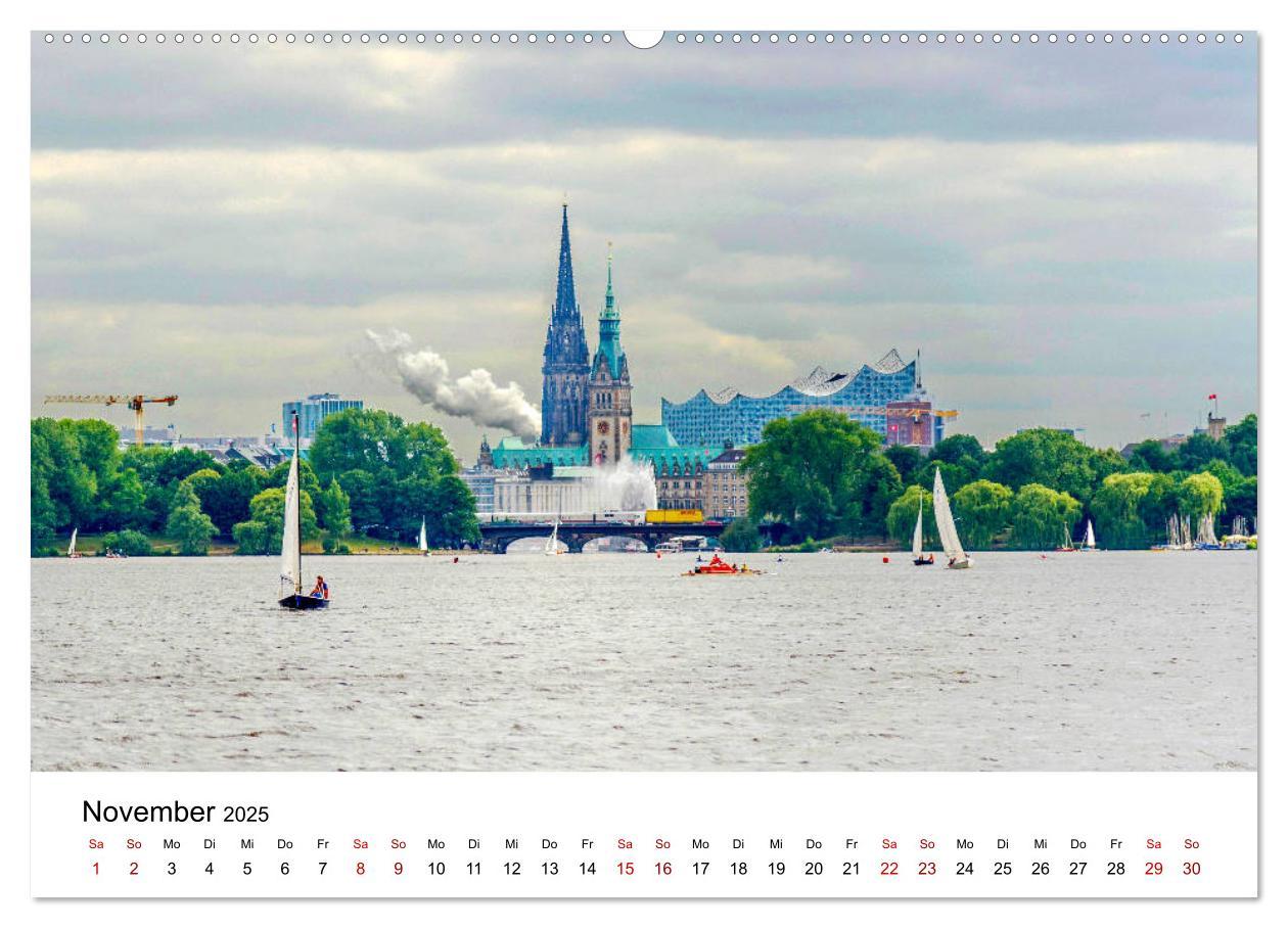 Bild: 9783435215003 | Die farbige Hafenstadt Hamburg (Wandkalender 2025 DIN A2 quer),...