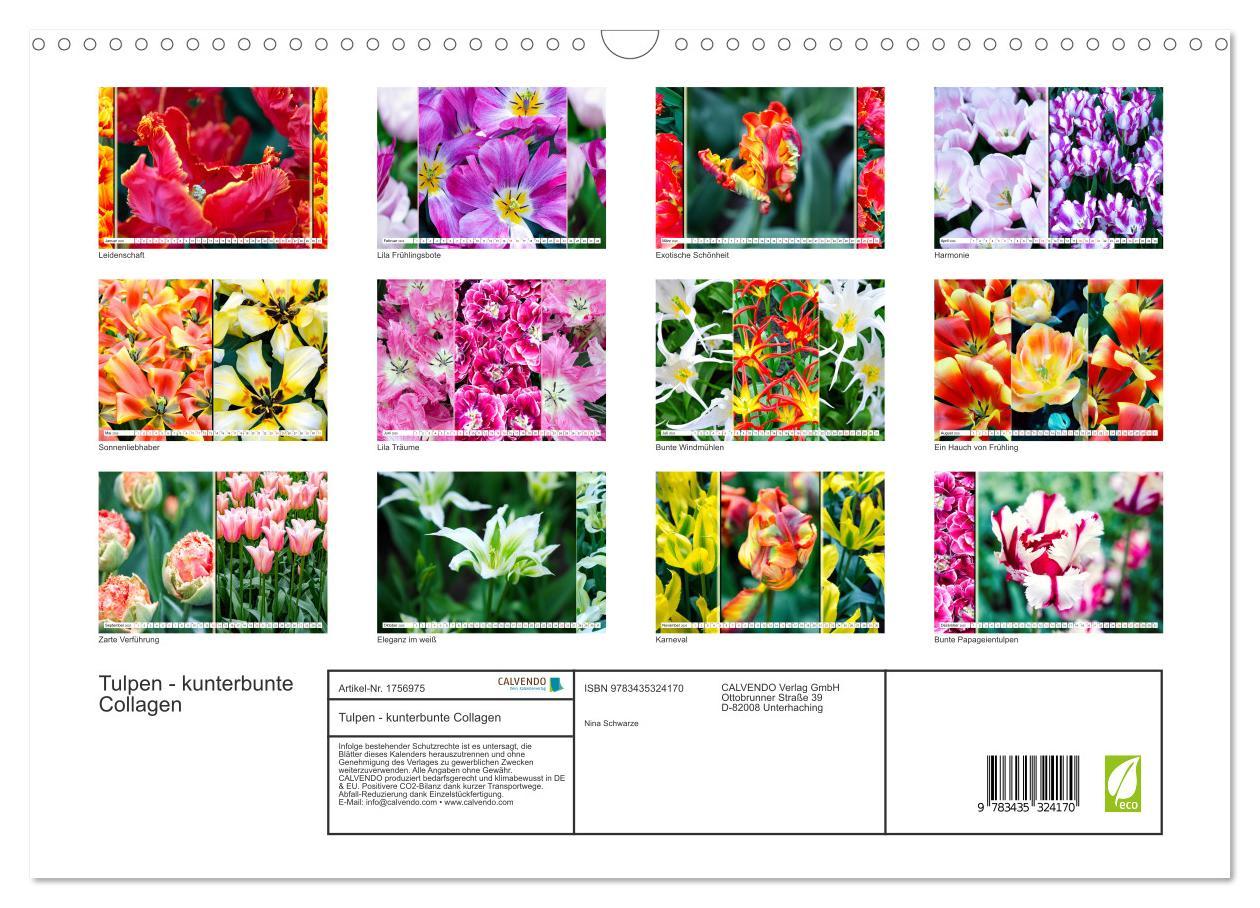 Bild: 9783435324170 | Tulpen - kunterbunte Collagen (Wandkalender 2025 DIN A3 quer),...