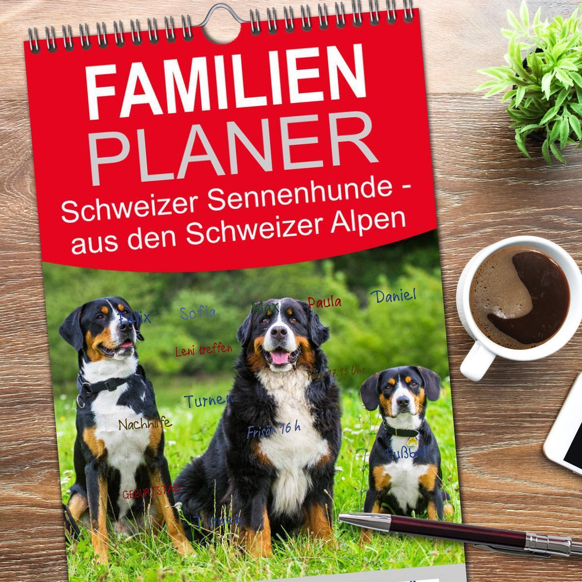 Bild: 9783457115145 | Familienplaner 2025 - Schweizer Sennenhunde - aus den Schweizer...