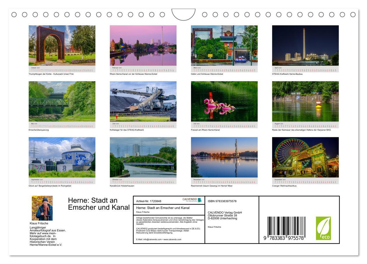 Bild: 9783383975578 | Herne: Stadt an Emscher und Kanal (Wandkalender 2025 DIN A4 quer),...