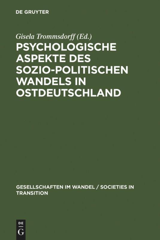 Cover: 9783110141214 | Psychologische Aspekte des sozio-politischen Wandels in Ostdeutschland