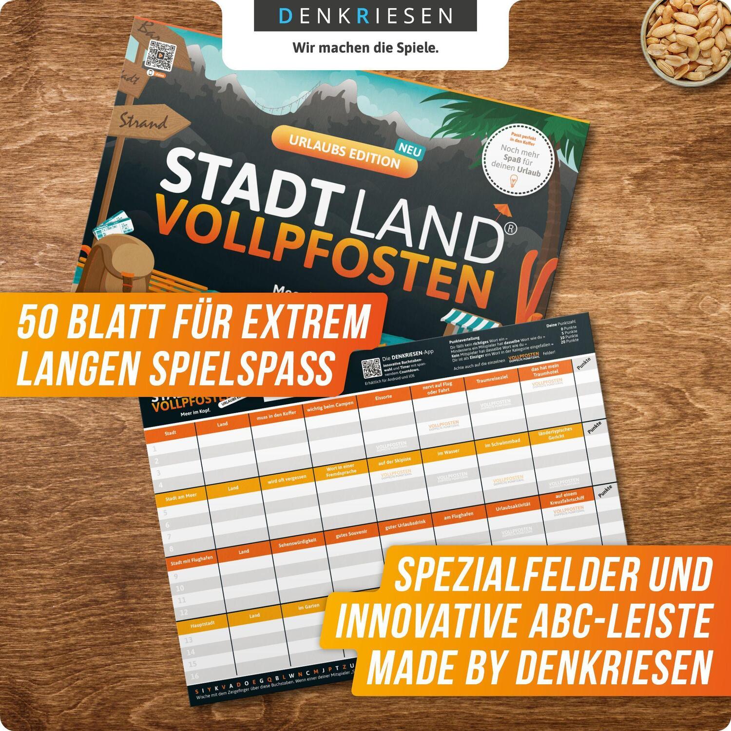 Bild: 4260528093878 | STADT LAND VOLLPFOSTEN® - URLAUBS EDITION - "Meer im Kopf." | Spiel