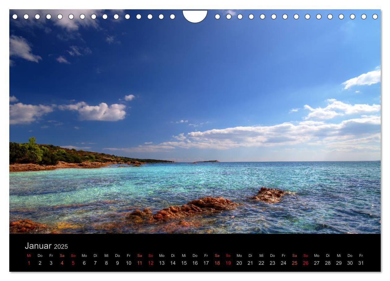 Bild: 9783435744510 | Sardinien (Wandkalender 2025 DIN A4 quer), CALVENDO Monatskalender