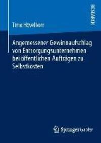 Cover: 9783658014926 | Angemessener Gewinnaufschlag von Entsorgungsunternehmen bei...