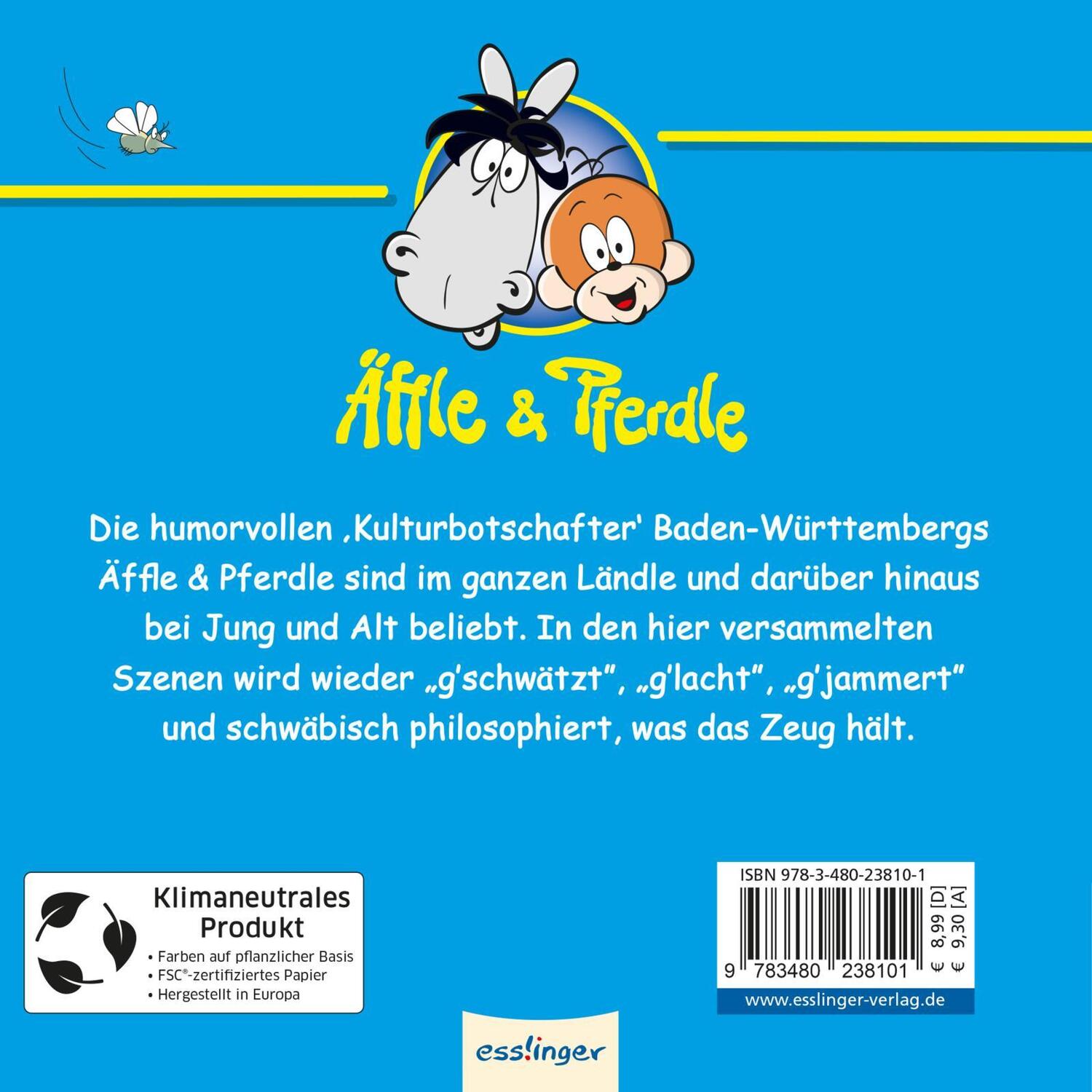 Rückseite: 9783480238101 | Äffle &amp; Pferdle: Das isch, was man haben muuß! | Heiko Volz | Buch