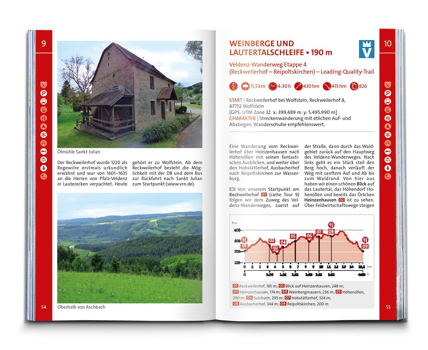 Bild: 9783991210344 | KOMPASS Wanderführer Nordpfälzer Bergland, Rheinhessen, 50 Touren