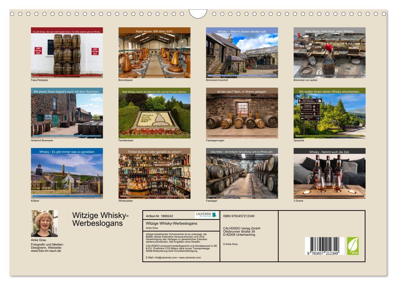 Bild: 9783457212349 | Witzige Whisky-Werbeslogans (Wandkalender 2025 DIN A3 quer),...