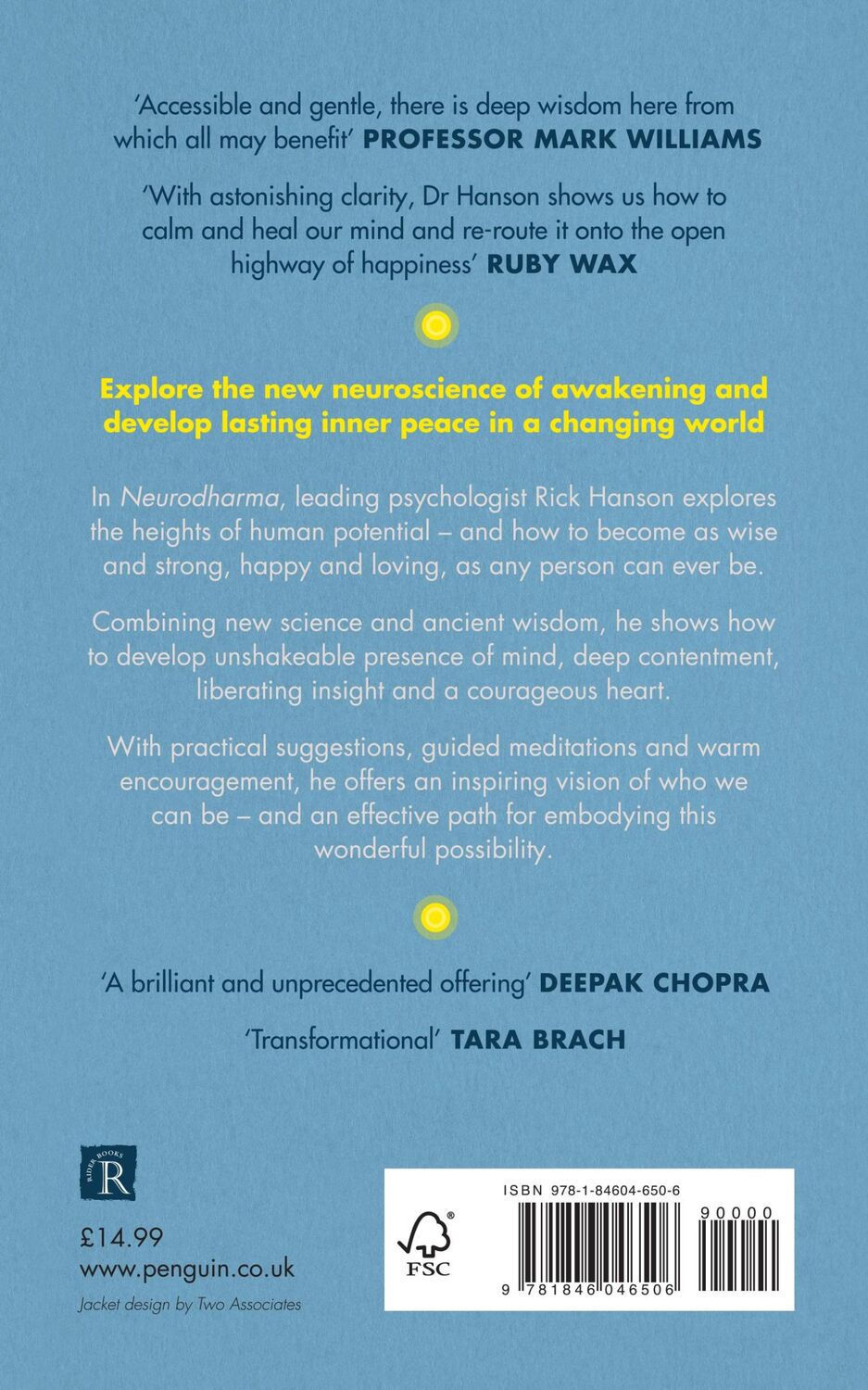 Rückseite: 9781846046506 | Neurodharma | 7 Steps to the Highest Happiness | Rick Hanson | Buch